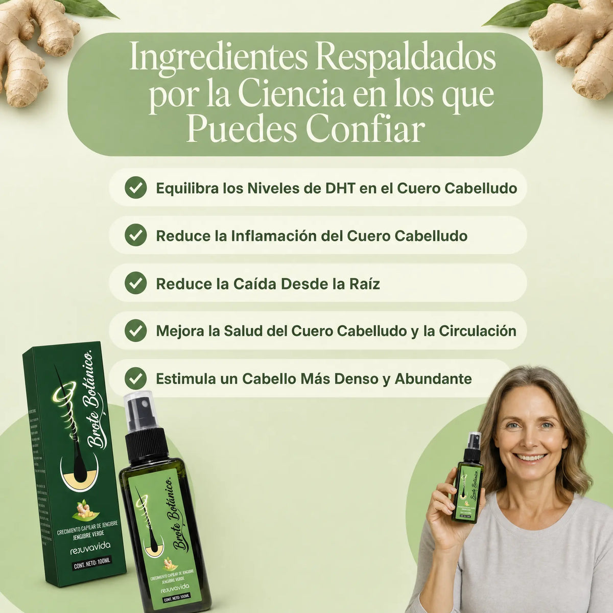 Menos caída del cabello en 26 días